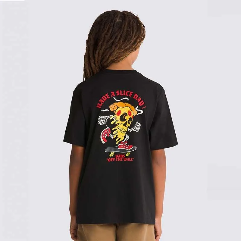 Remera Vans Pizza Skull SS Niño Negro