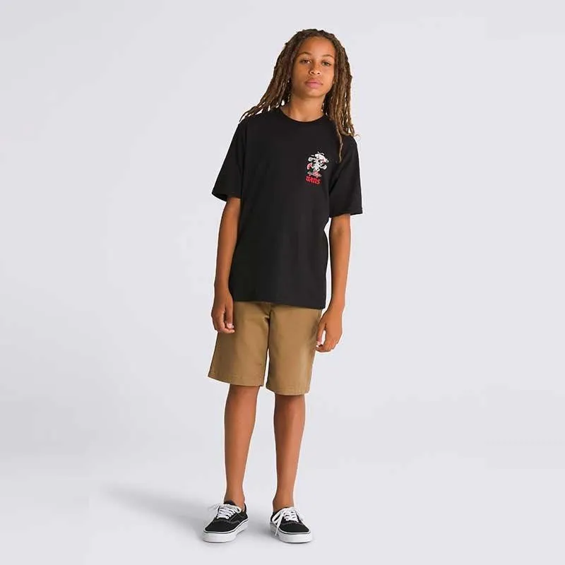 Remera Vans Pizza Skull SS Niño Negro