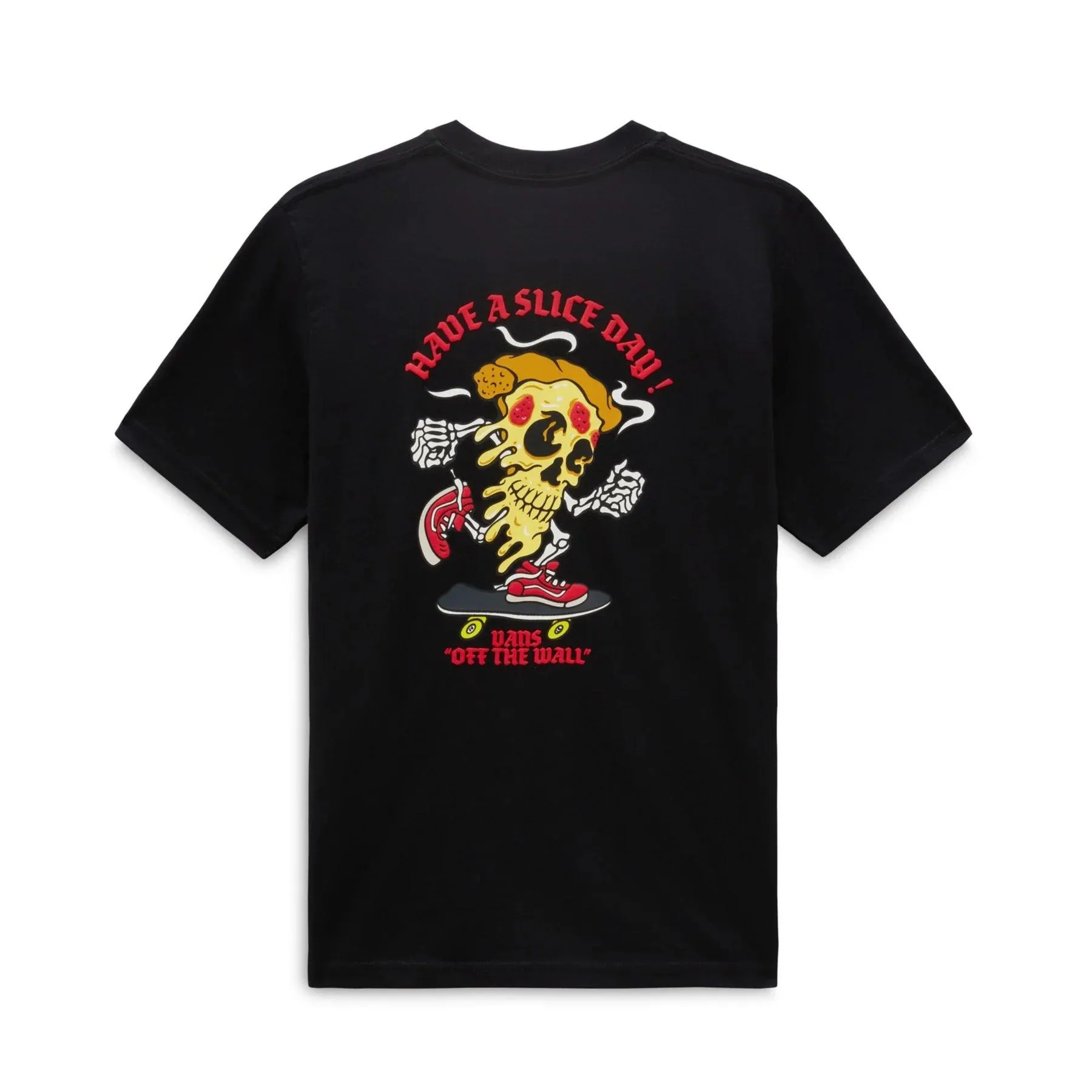 Remera Vans Pizza Skull SS Niño Negro