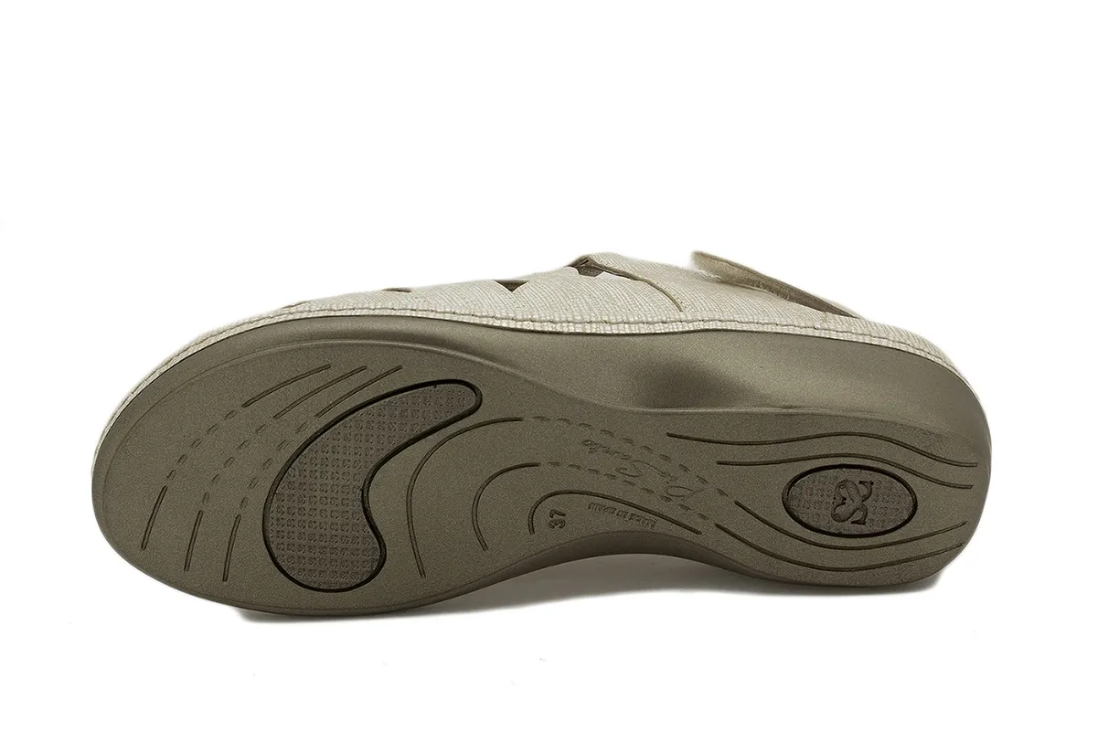 Removable Insole Sandal Platinum Metal Suede