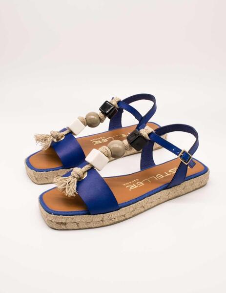 SANDALIA CASTELLER 1821868 VAQUETA ELECTRIC AZUL DE MUJER
