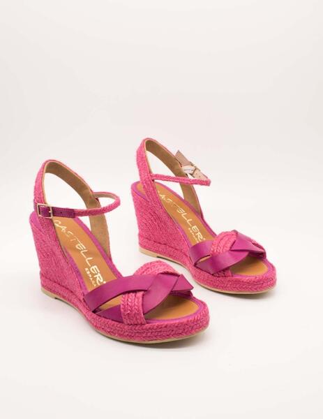 SANDALIA CASTELLER 498874 VAQUETA MAGENTA DE MUJER