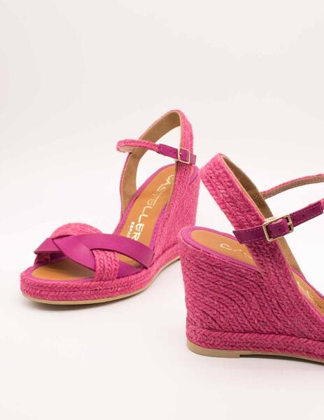 SANDALIA CASTELLER 498874 VAQUETA MAGENTA DE MUJER