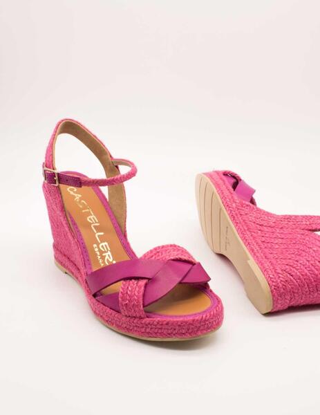 SANDALIA CASTELLER 498874 VAQUETA MAGENTA DE MUJER