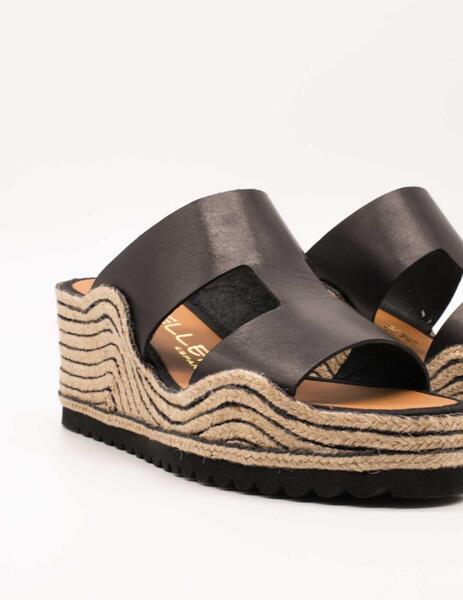 SANDALIA CASTELLER 9341897 VAQUETA NEGRO DE MUJER