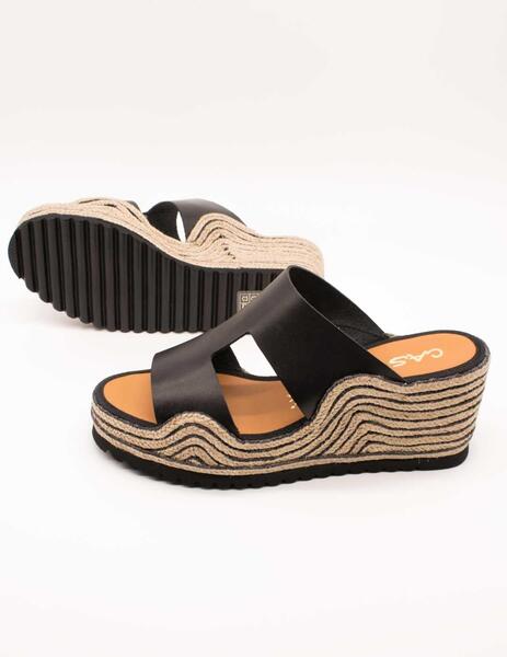 SANDALIA CASTELLER 9341897 VAQUETA NEGRO DE MUJER