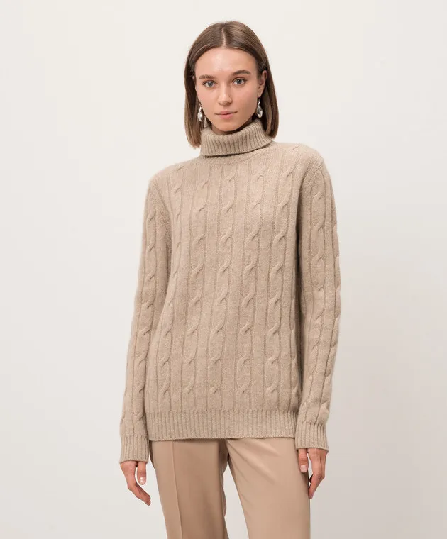 Simonetta Ravizza ZUOZ beige cashmere sweater