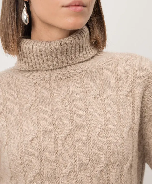 Simonetta Ravizza ZUOZ beige cashmere sweater