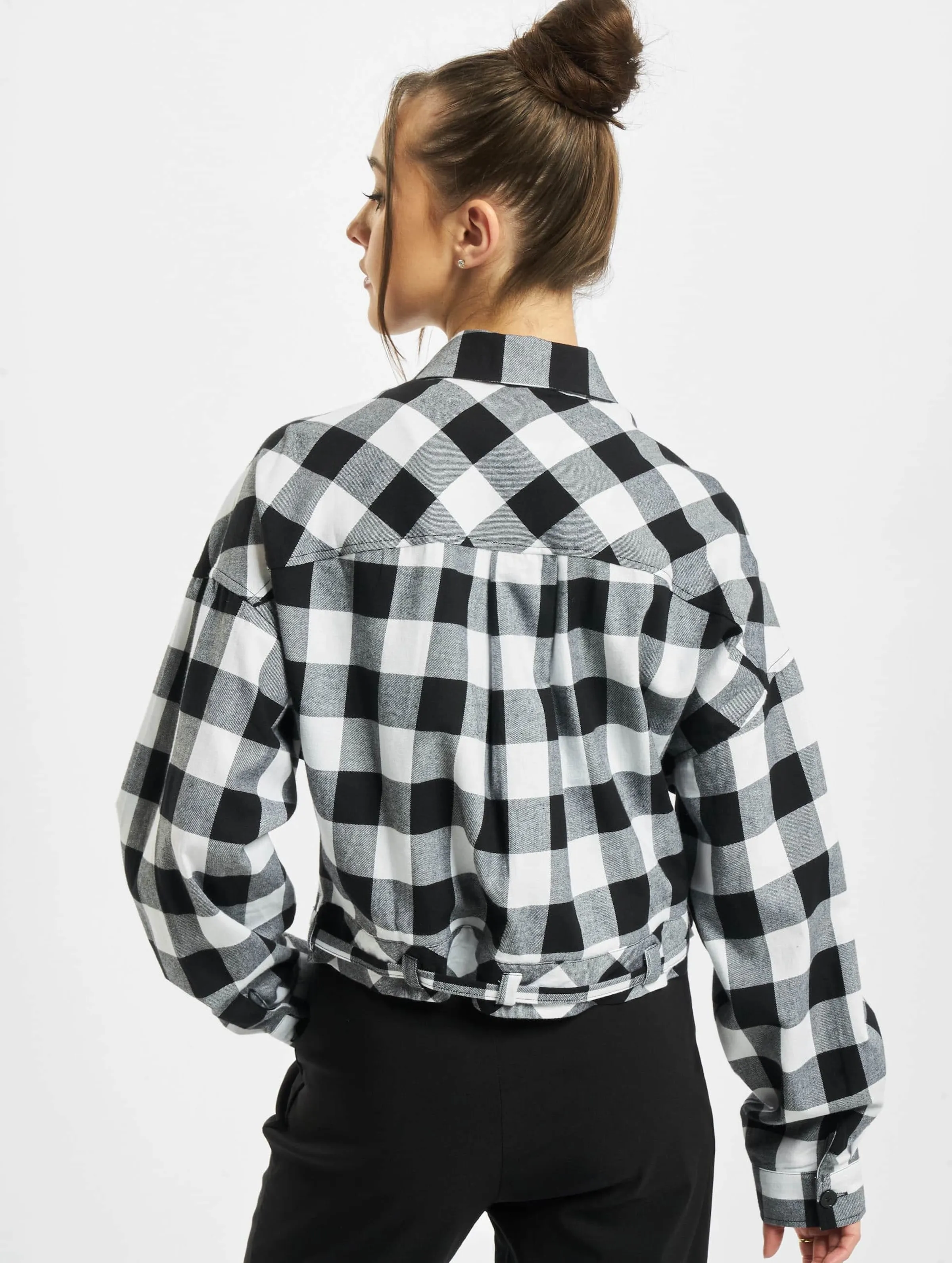 Urban Classics Ladies Short Oversized Check