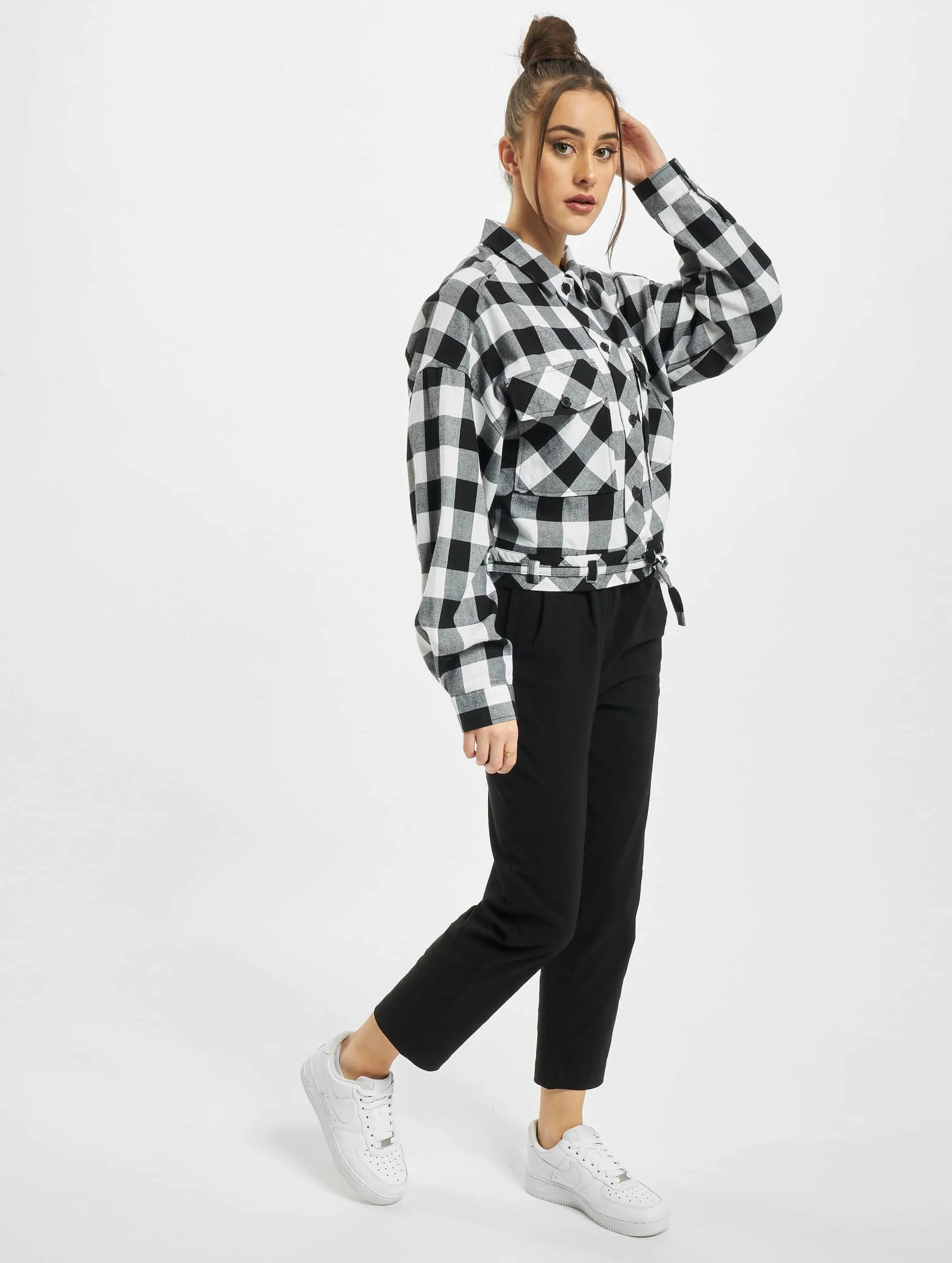 Urban Classics Ladies Short Oversized Check