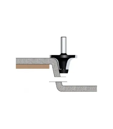 VIRUTEX fresa perfilar fregadero d.60mm rodam.