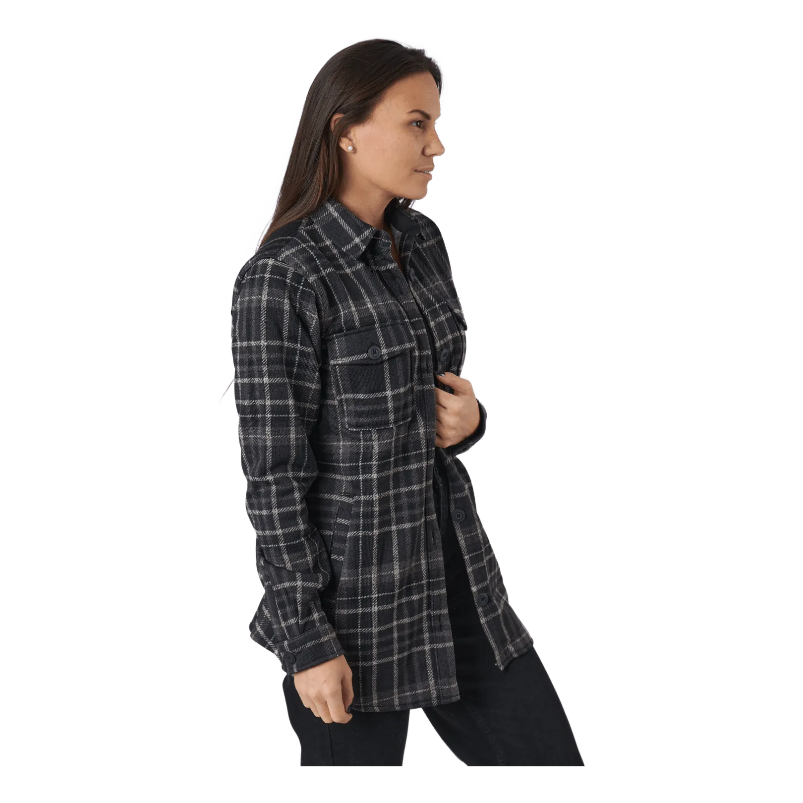 Whistler Milly W Checked Fleece Shirt Black
