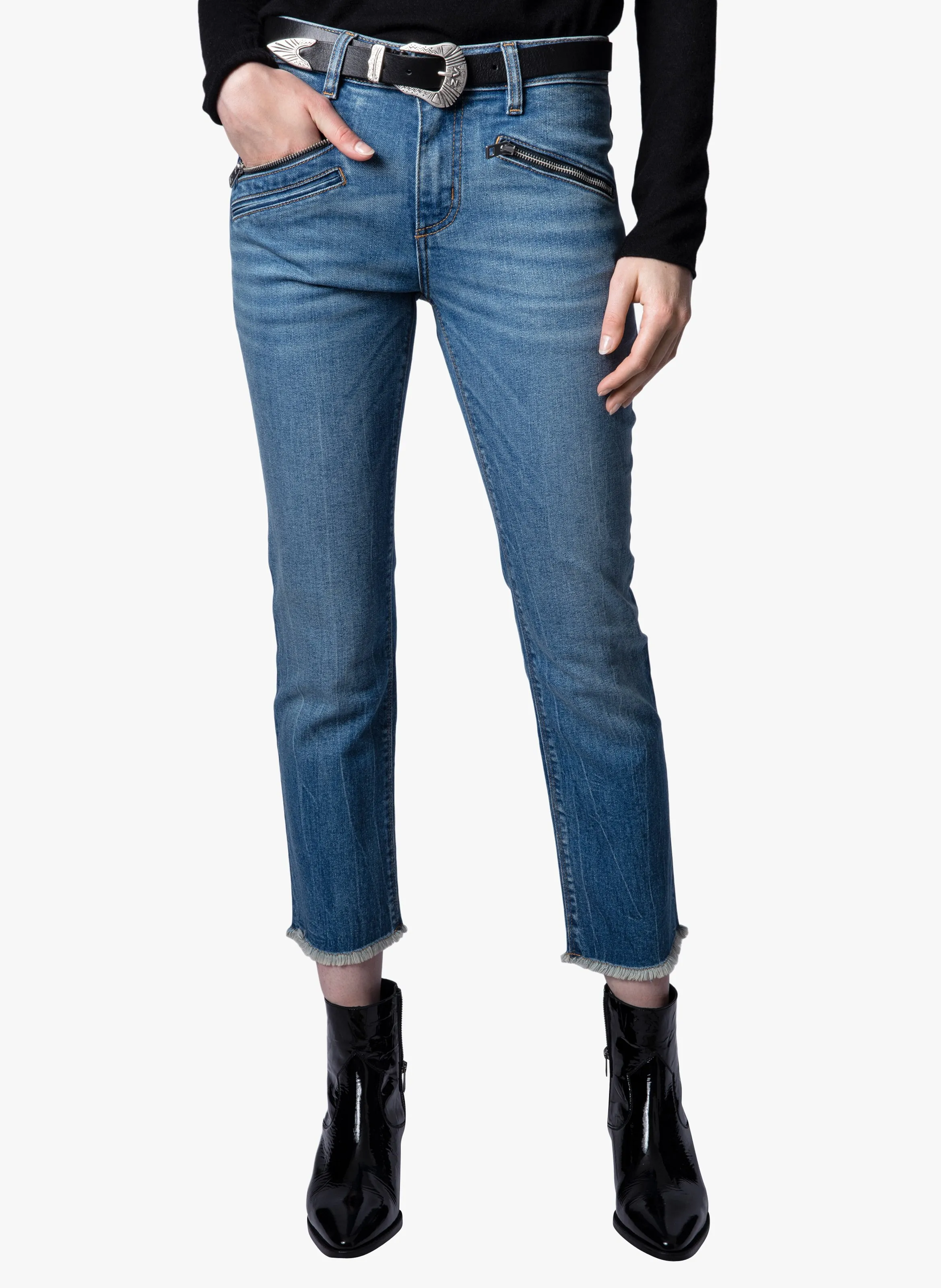 ZADIG&VOLTAIRE AVA  VAQUERO SLIM EN AZUL