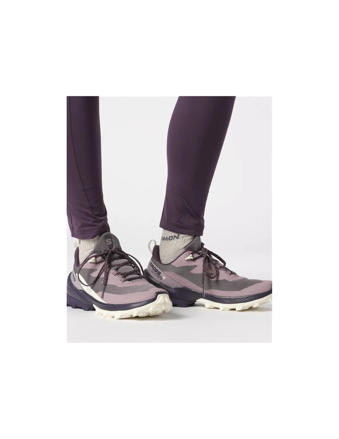 ZAPATILLAS DE MONTAñA SALOMON CROSS OVER 2 GORE  TEX QUAIL /NIGHT/VANILLA MUJER