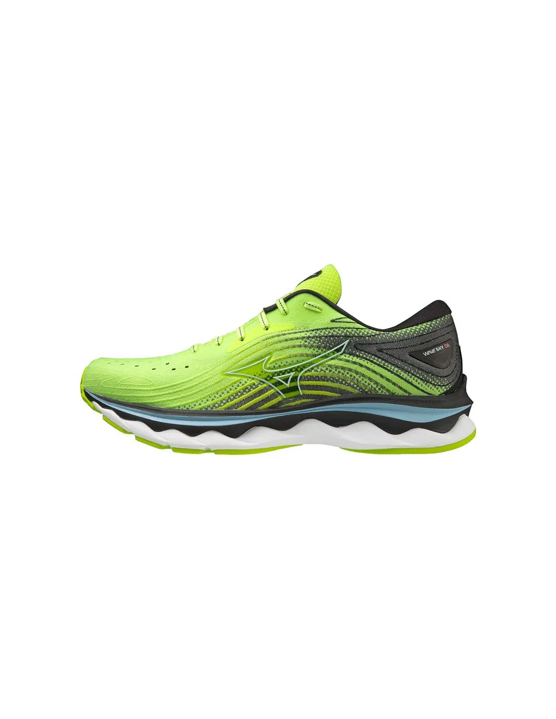 Zapatillas de Running Mizuno Wave Sky 6 Hombre Gris Amarillo