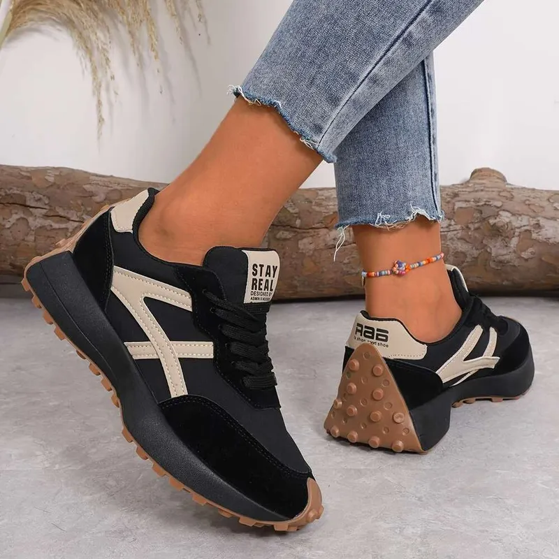 ZAPATILLAS DE ZAPATILLAS LIVIANAS PARA MUJERES  ZAPATOS CASUALES DE PAPá CON CIERRE DE CORDONES, SUELA PLANA VERSáTIL, TAPA DE 