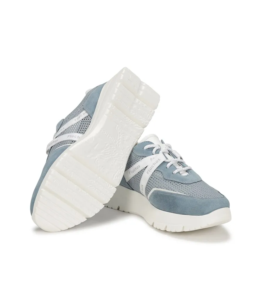 ZAPATILLAS EIRA AZUL ALTURA CUñA 5CM
