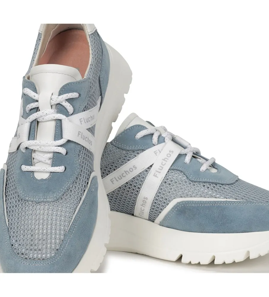 ZAPATILLAS EIRA AZUL ALTURA CUñA 5CM