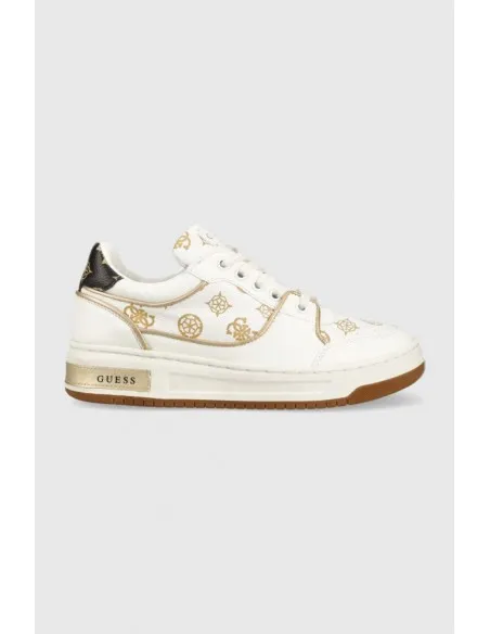 ZAPATILLAS GUESS BLANCAS Y DORADAS  ECOOL