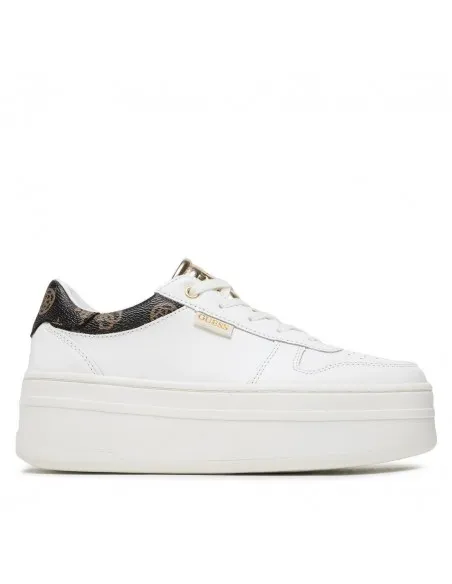 ZAPATILLAS GUESS BLANCAS Y MARRONES  ECOOL