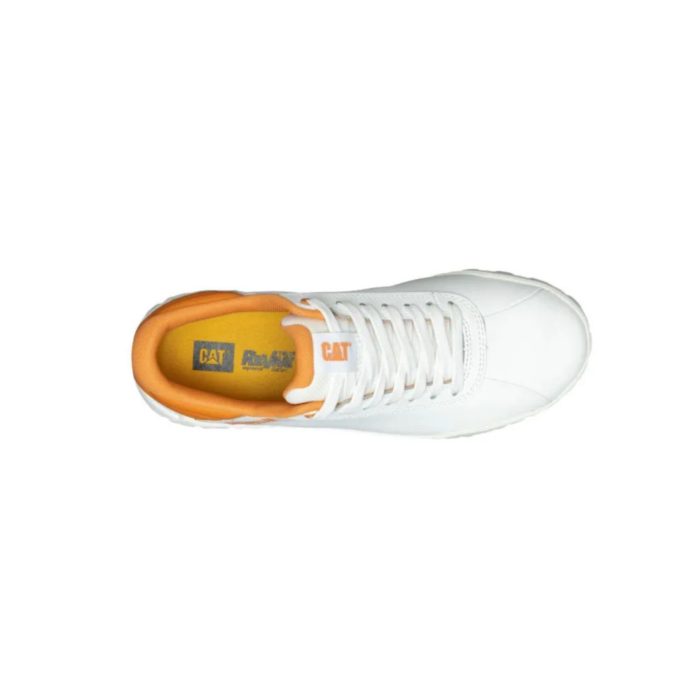 Zapatillas Urbanas Cat Para Hombre Blanco Cuero